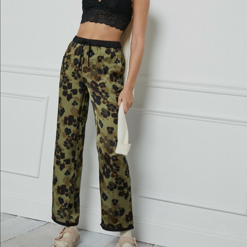 NWT Anthropologie Scotch & Soda Forest Floral Wide-Leg Pants Small B-1201